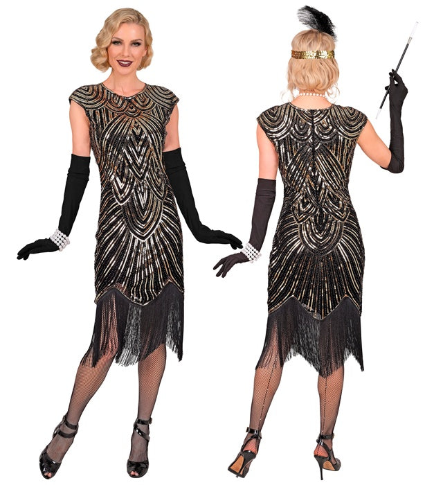 Roaring 20S Gatsby Flapper  Dress  - Gold