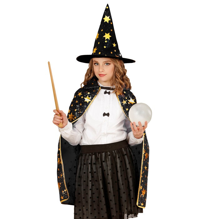 Wizard  Cape, Hat  - 70 Cm