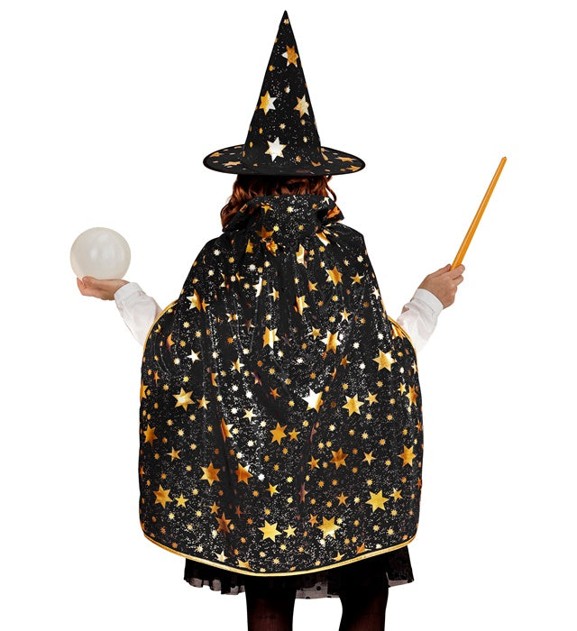 Wizard  Cape, Hat  - 70 Cm