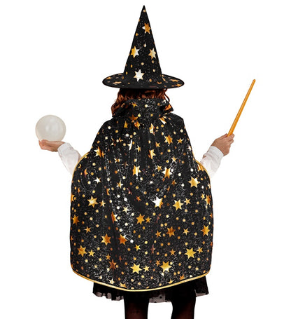 Wizard  Cape, Hat  - 70 Cm