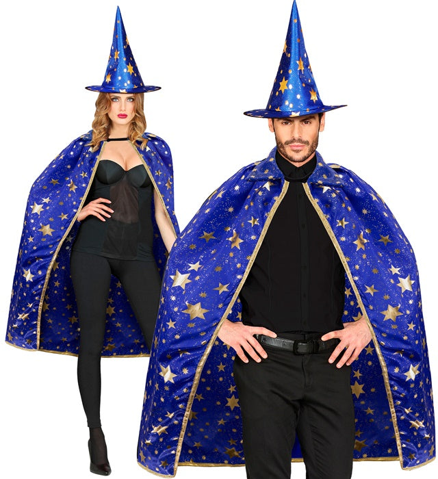Wizard  Cape, Hat  - 85 Cm