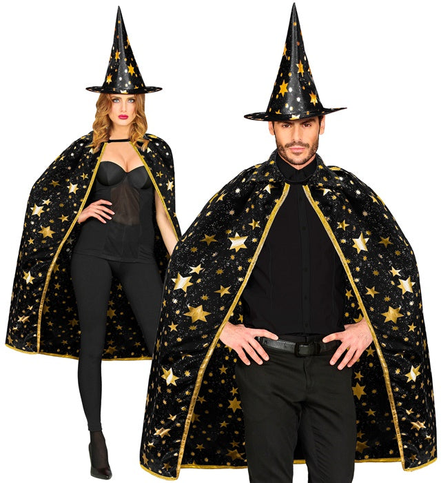 Wizard  Cape, Hat  - 85 Cm