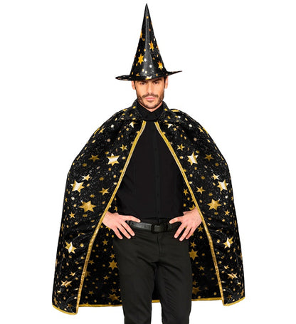 Wizard  Cape, Hat  - 85 Cm