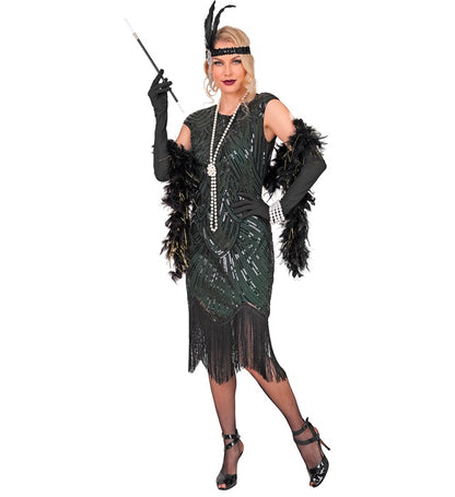 Roaring 20S Gatsby Flapper  Dress  - Green