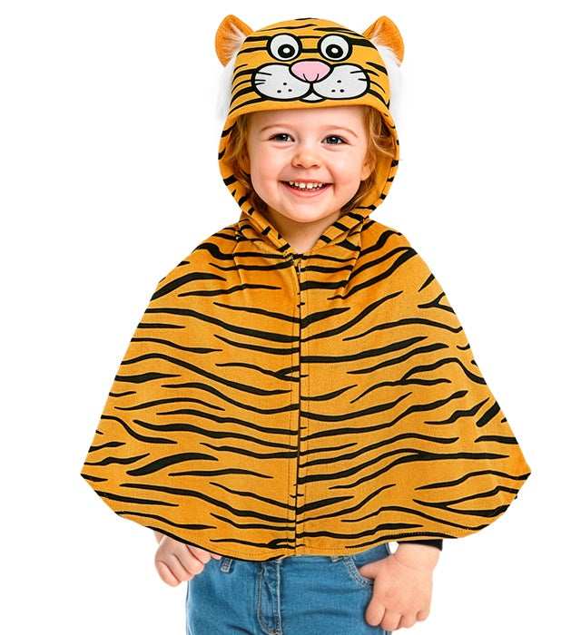 Plush Tiger  Hooded Poncho 