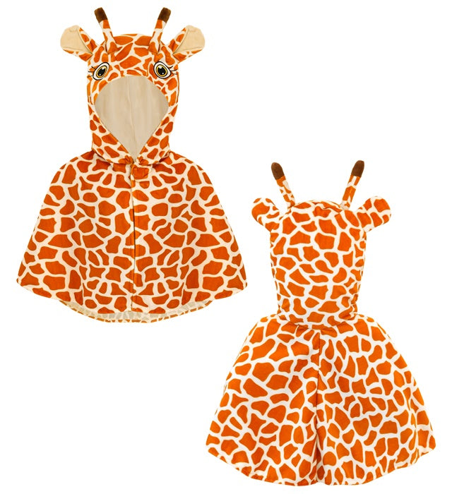 Plush Giraffe  Hooded Poncho 
