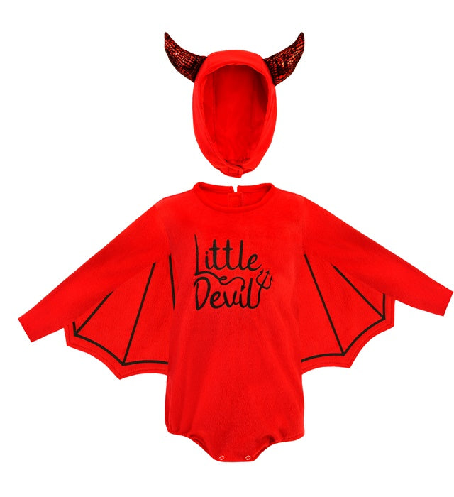 Plush Devil  Jumpsuit, Headpiece 