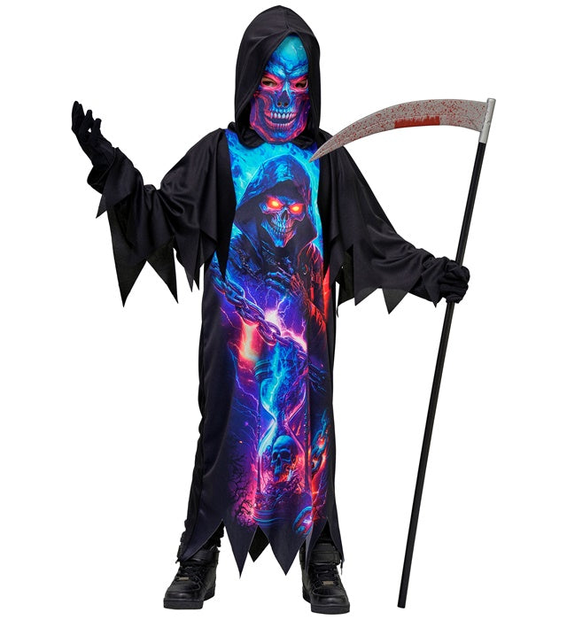 Neon Grim Reaper  Hooded Robe, Mask 