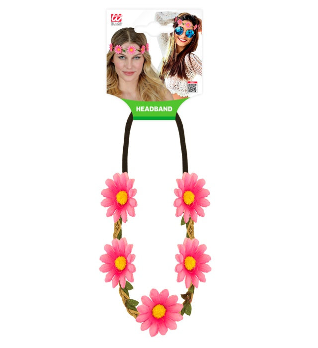 Pink Flower Headband
