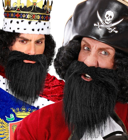 Beard With Moustache 2 Colors Ass.