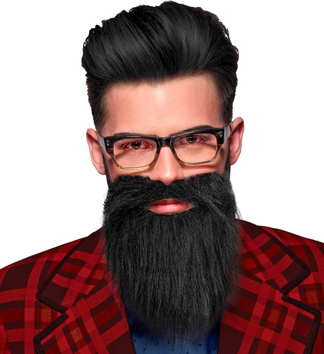 Beard With Moustache 2 Colors Ass.