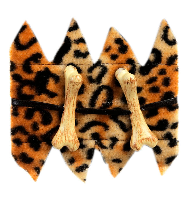 Bones & Leopard Fur Bracelet