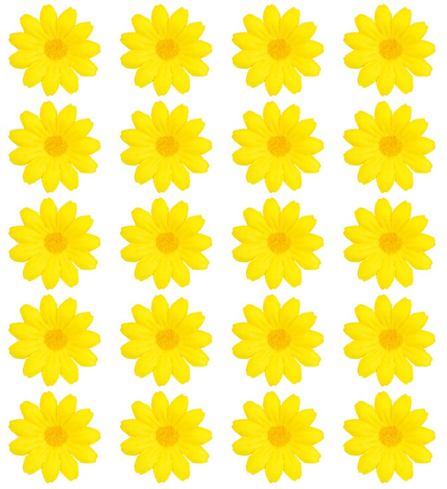 Set Of 20 Decorative Yellow Flowers