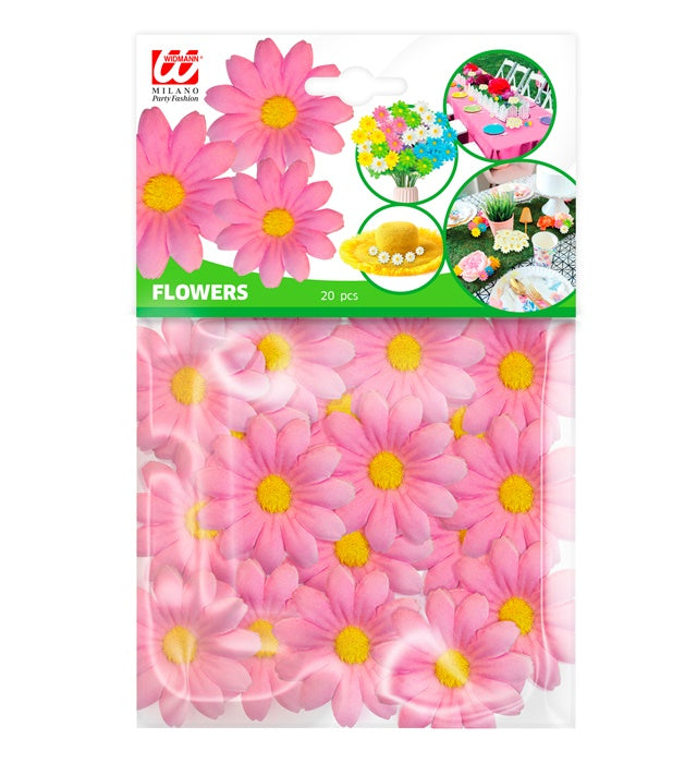 Set Of 20 Decorative Pink Flowers