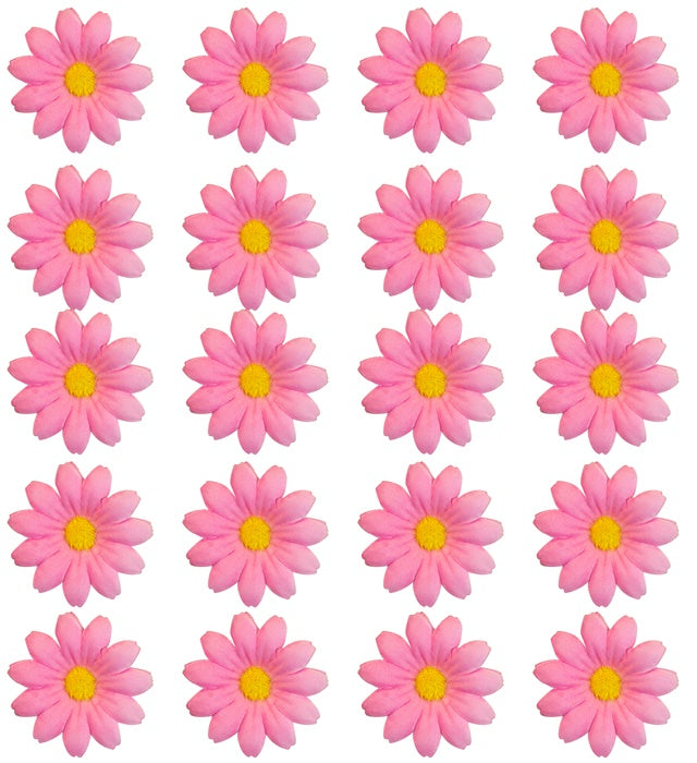 Set Of 20 Decorative Pink Flowers