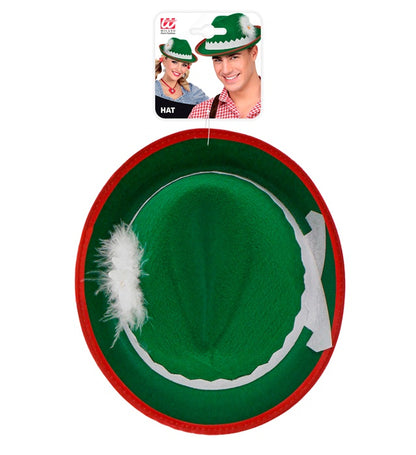 Tyrolean Hat With Edelweiss & Feathers Felt