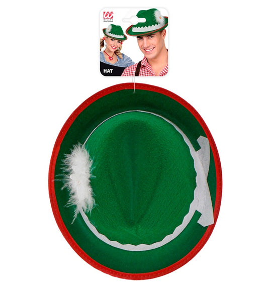 Tyrolean Hat With Edelweiss & Feathers Felt