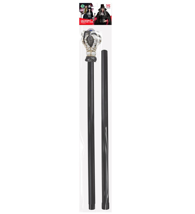 Collapsible Skeleton Cane With Floating Eye 110 Cm