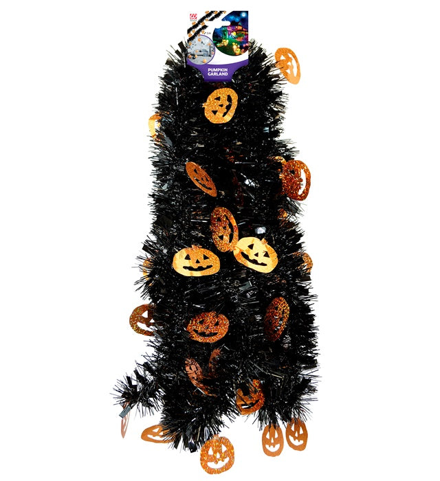 Pumpkin Tinsel Garland 3 M