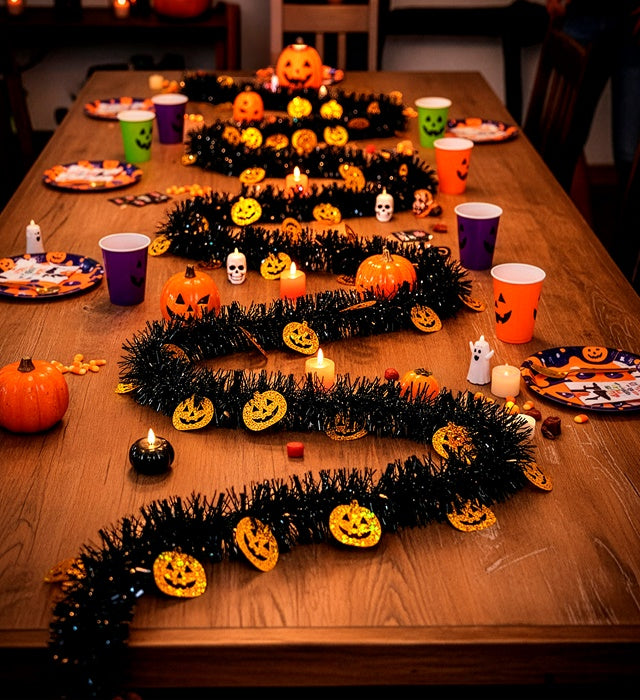 Pumpkin Tinsel Garland 3 M
