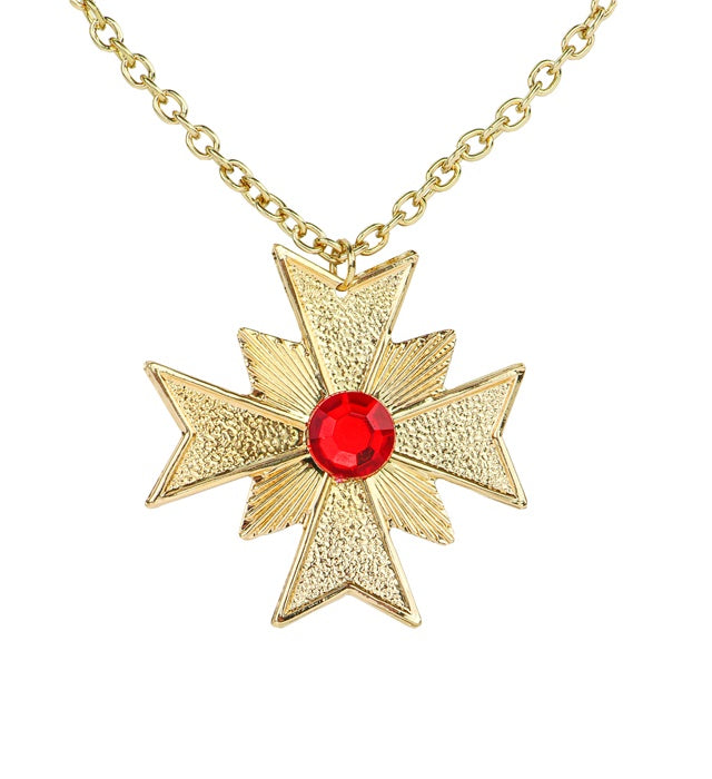 Necklace With Medallion And Gem