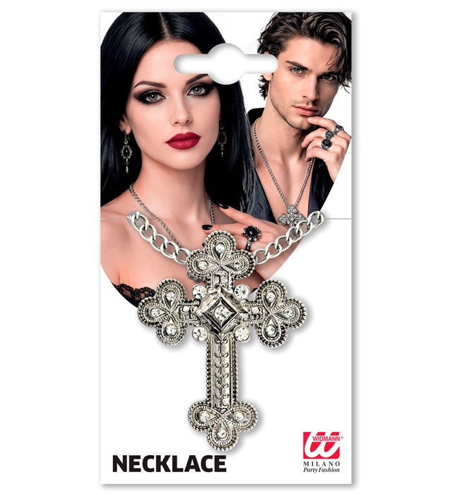 Cross Necklace With Strass