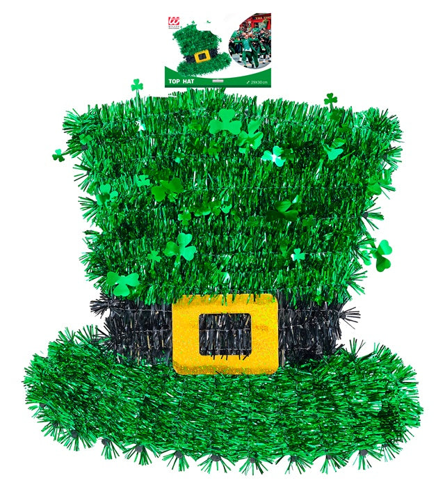 St. Patrick'S Day Tinsel Top Hat 29X30 Cm