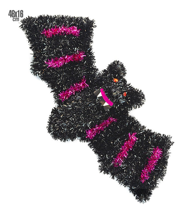 Tinsel Bat 46X16 Cm