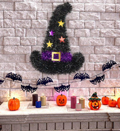 Tinsel Witch Hat 41X30 Cm