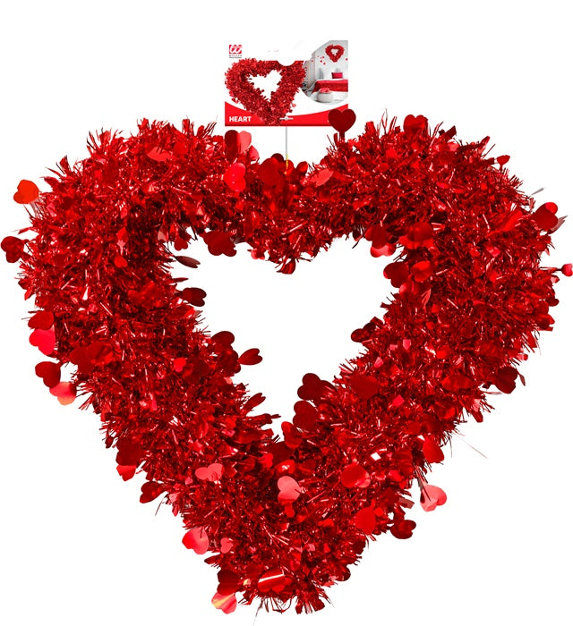 Tinsel Heart 40 Cm