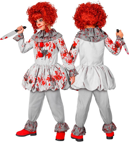 Vintage Horror Clown  Dress, Ruff, Shoe Covers 