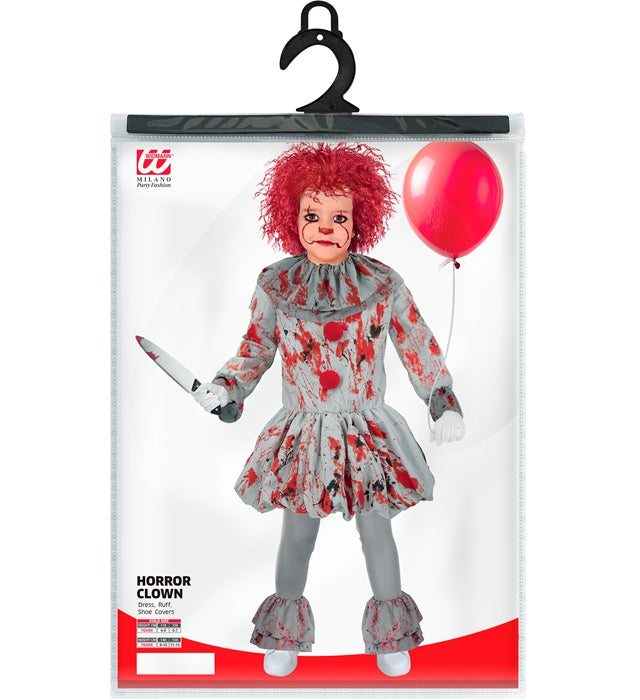 Vintage Horror Clown  Dress, Ruff, Shoe Covers 