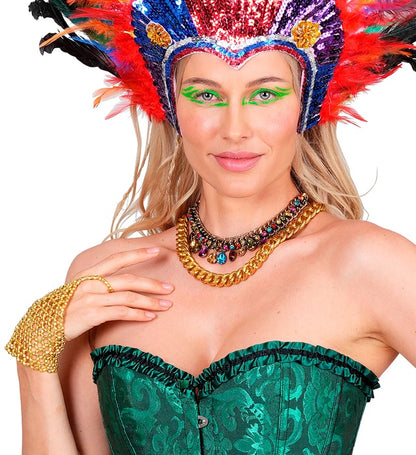 Beaded Fingerglove Gold