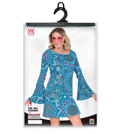 The 60S Fashion - Blue Mandala  Dress 