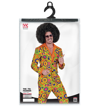 The 70S Groovy Style - Yellow Circles  Jacket, Pants 