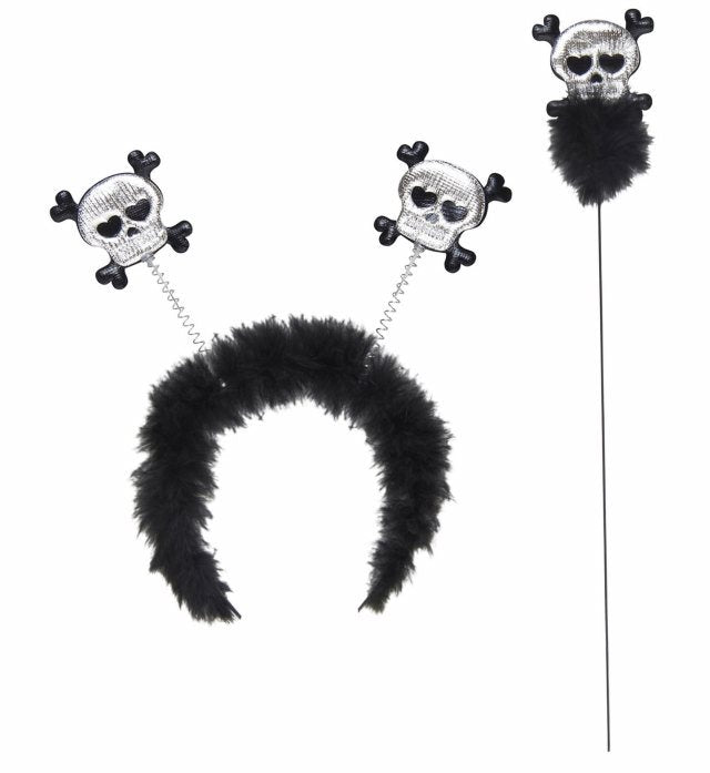 Skull & Crossbones Head Bopper & Wand Set