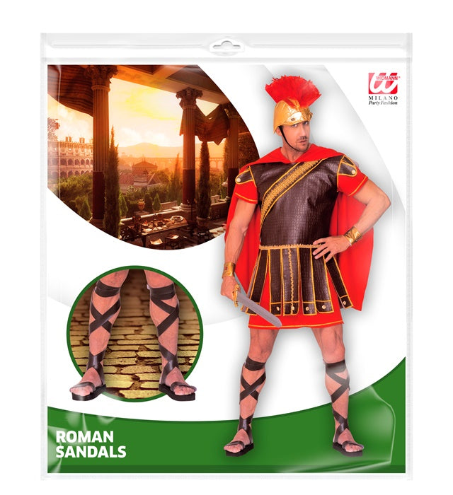 Pairs Of Leather Look Roman Sandals