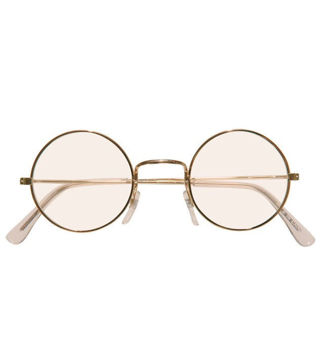 Gold Glasses With Lenses Round Shape