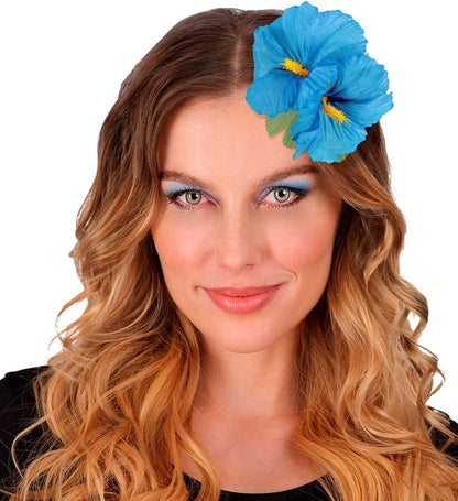 2 Hibiscus Flowers Hair Clip 6 Colors Ass.