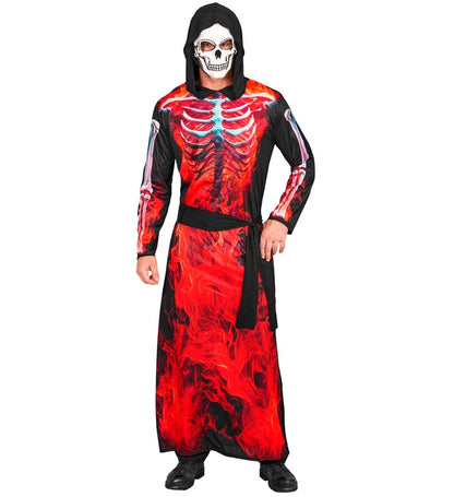 Burning Grim Reaper  Hooded Robe, Mask, Belt 