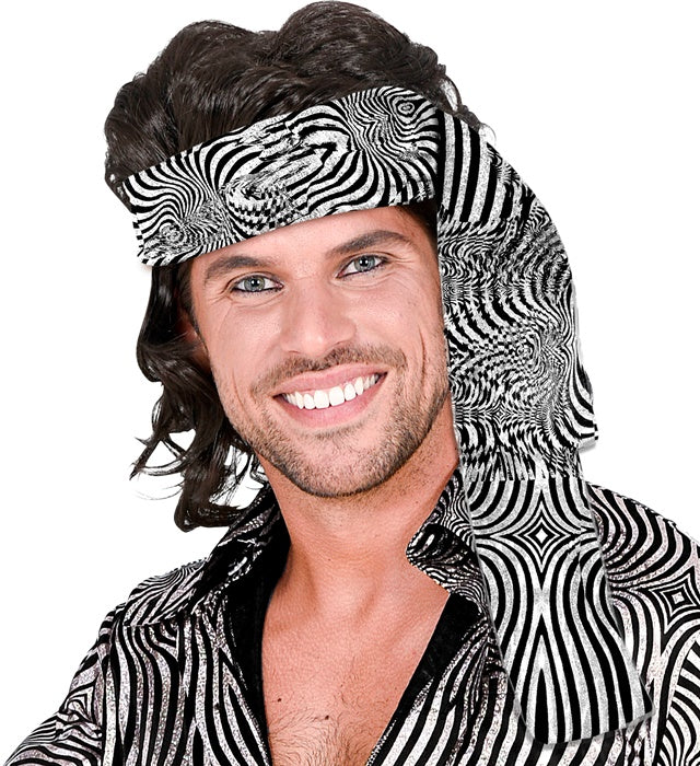The 70S Disco Style - Silver Waves  Headband 
