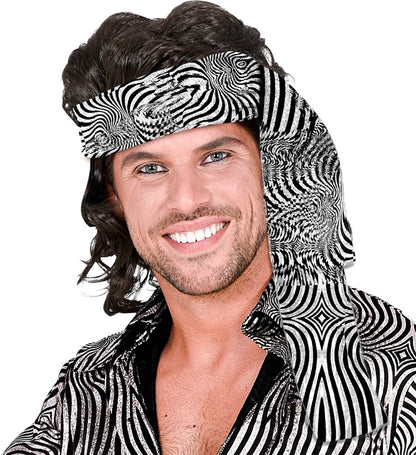 The 70S Disco Style - Silver Waves  Headband 