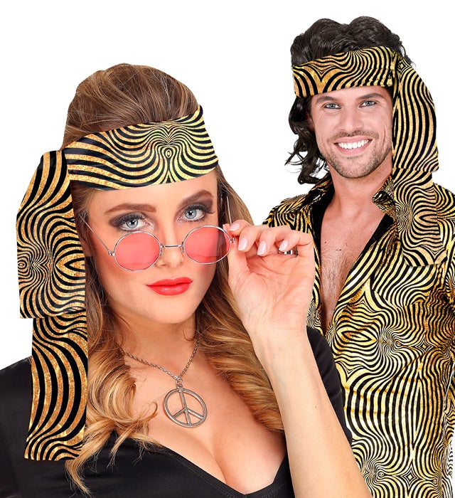The 70S Disco Style - Golden Waves  Headband 