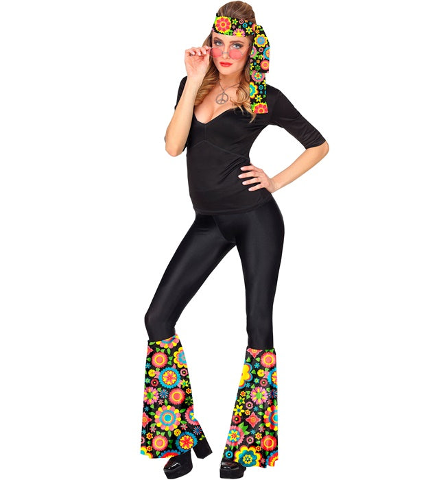 The 60S Fashion - Colorful Flowers  Headband &amp; Leg Warmers 