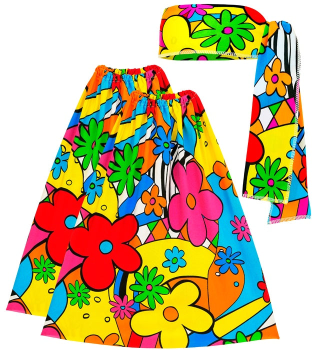 The 60S Fashion - Flower Power  Headband & Leg Warmers 