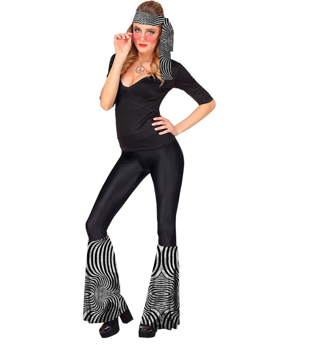 The 70S Disco Style - Silver Waves  Headband &amp; Leg Warmers 