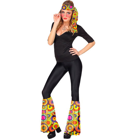 The 70S Groovy Style - Yellow Circles  Headband & Leg Warmers 