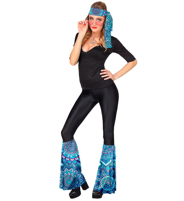 The 60S Fashion - Blue Mandala  Headband & Leg Warmers 