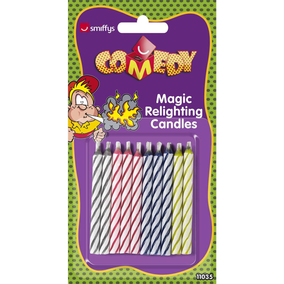 Magic Relighting Candles 10 off Pack Party Accessory 1