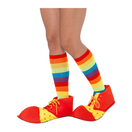 Spotty Clown Red and Yellow Shoe Covers Adult Circus Costume Accessory 1